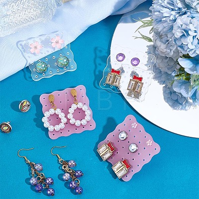 30Pcs 2 Colors Acrylic Earring Display Board EDIS-PH0001-95-1
