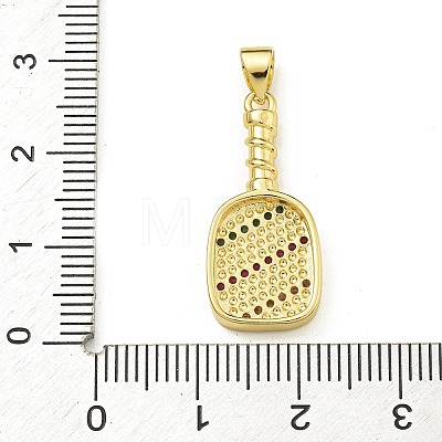 Rack Plating Brass Micro Pave Cubic Zirconia Pendants KK-Z067-13G-1