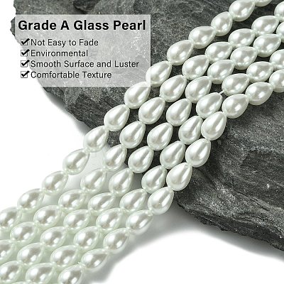 Glass Pearl teardrop X-HY-O001-B-02-1
