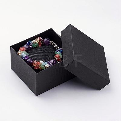 Gemstone Beaded Chakra Bracelets BJEW-JB02568-1