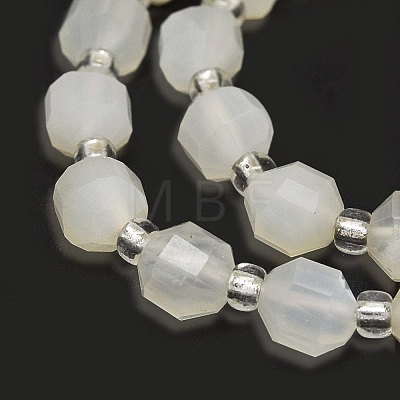 Grade A Natural White Moonstone Beads Strands G-O201B-40-1