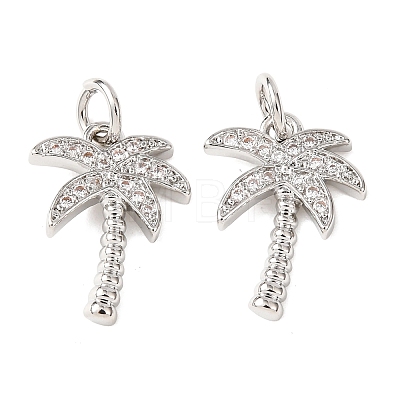 Brass Micro Pave Cubic Zirconia Pendants ZIRC-K070-38P-1
