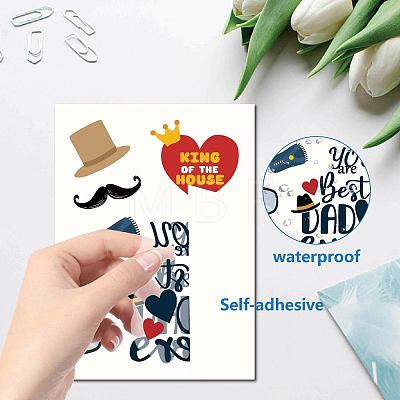 8 Sheets 8 Styles PVC Waterproof Wall Stickers DIY-WH0345-199-1