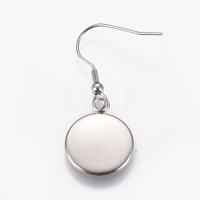 Stainless Steel Dangle Earrings LS-EJEW-WH0001-A02-1