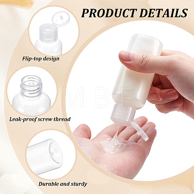 150Pcs PET Plastic Travel Refillable Bottles with 20Pcs Transparent Plastic Funnel Hopper AJEW-WA0004-24-1