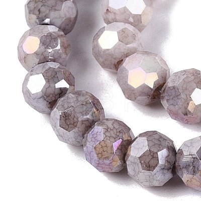 Anti-Tarnish Electroplate Glass Beads Strands EGLA-ZX010-6mm-01-1