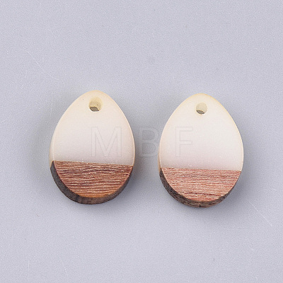 Resin & Walnut Wood Pendants RESI-S358-15E-1