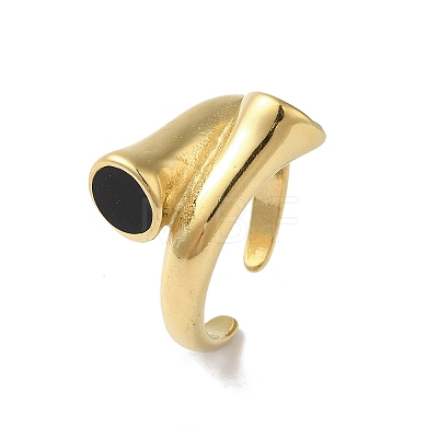 Shell Open Cuff Ring for Women RJEW-C091-03G-02-1