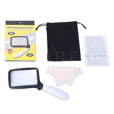 Portable ABS Plastic Handheld Magnifier AJEW-L073-03-1