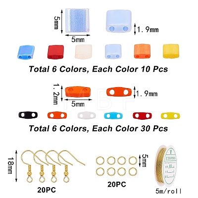 DIY Beads Drop Earring Making Kit DIY-SZ0007-94-1