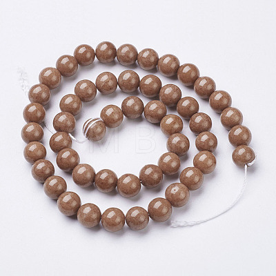 Natural Mashan Jade Round Beads Strands X-G-D263-8mm-XS27-1