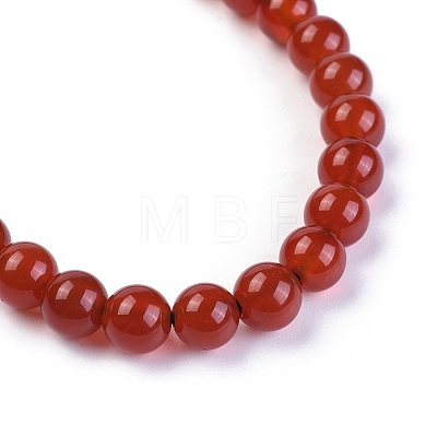 Natural Garnet/Carnelian(Dyed & Heated) Braided Bead Bracelets BJEW-JB04337-02-1