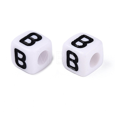 Opaque Acrylic Beads SACR-N020-04A-B-1