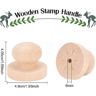 Wooden Stamp Handle DIY-BC0004-52-1