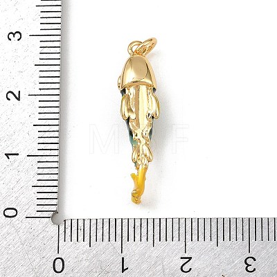 Brass Enamel Pendants KK-L255-03G-A01-1