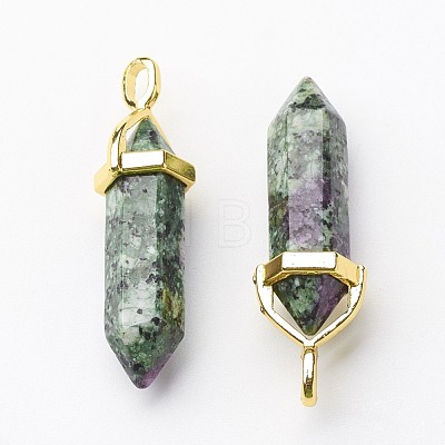 Natural Ruby in Zoisite Double Terminated Pointed Pendants G-G902-B15-1