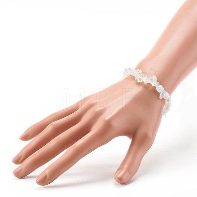 Opalite Chip Bead Stretch Bracelets for Children BJEW-JB06388-05-1