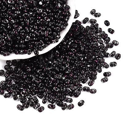 Picasso Spray Painted Glass Seed Beads SEED-T006-04-36-1