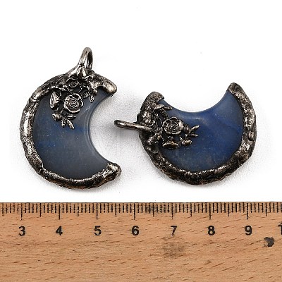 Natural Blue Aventurine(Dyed & Heated) Pendants G-H359-05AS-06-1