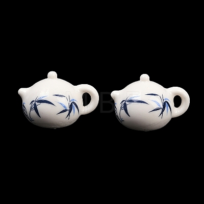 Handmade Printed Porcelain Beads PORC-T136-03C-01-1
