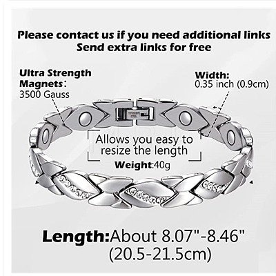 Alloy with Crystal Rhinestone Link Chain Bracelets FS-WG03E93-03-1