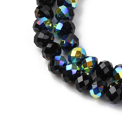 Electroplate Transparent Glass Beads Strands EGLA-A046-01A-05-1