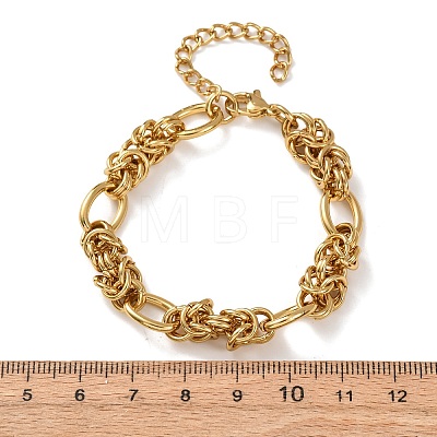 304 Stainless Steel Byzantine Chains Bracelets BJEW-F536-14G-1