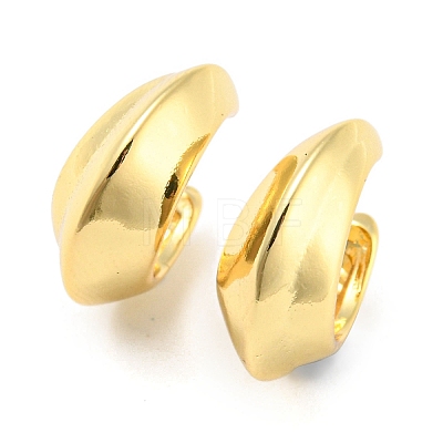 Rack Plating Brass C Shape Cuff Earrings for Women EJEW-F326-08G-1