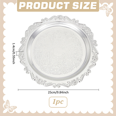 Round Iron Jewelry Plates DJEW-WH0007-93B-1