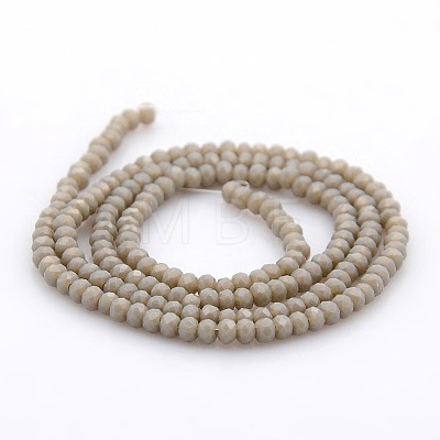 Imitation Jade Glass Faceted Rondelle Beads Strands GLAA-A024A-02-1