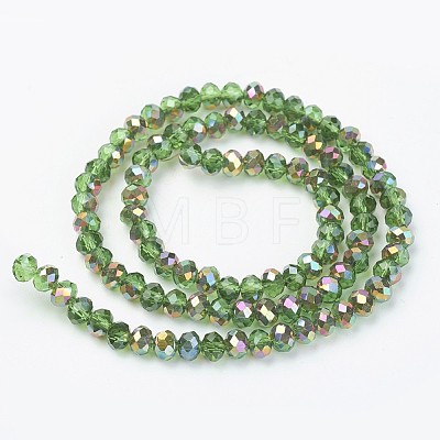 Electroplate Transparent Glass Beads Strands EGLA-A034-T3mm-R13-1