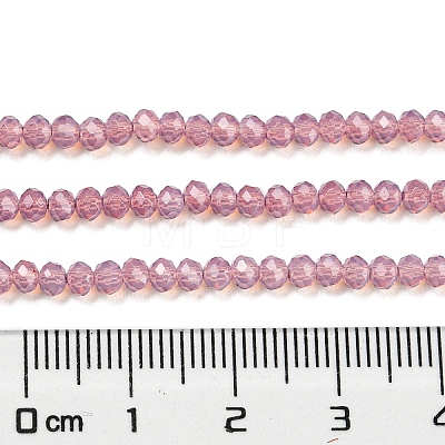 Baking Painted Transparent Glass Beads Strands DGLA-A034-J2mm-B08-1