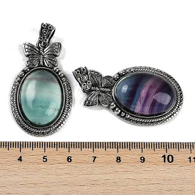 Natural Colorful Fluorite Pendants G-I370-09AS-11-1