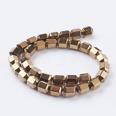Vacuum Plating Electroplate Non-magnetic Synthetic Hematite Beads Strands G-F534-A05-1