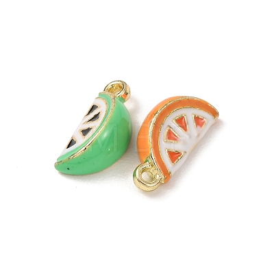 Fruit Alloy Enamel Pendants ENAM-F161-01B-1