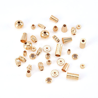 120Pcs 12 Style Brass Beads KK-BC0002-66-1