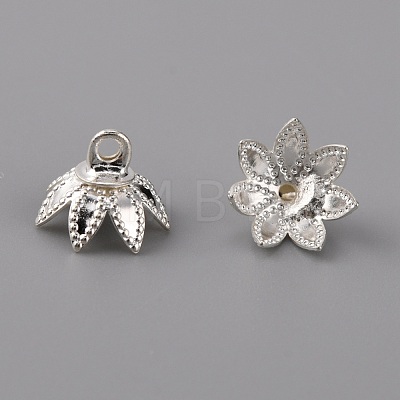Brass Bead Cap Pendant Bails KK-WH0044-57S-1