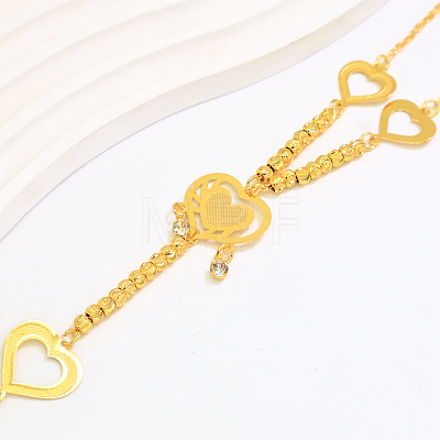 Vintage Heart Brass Finger Ring Bracelets XK2544-1-1