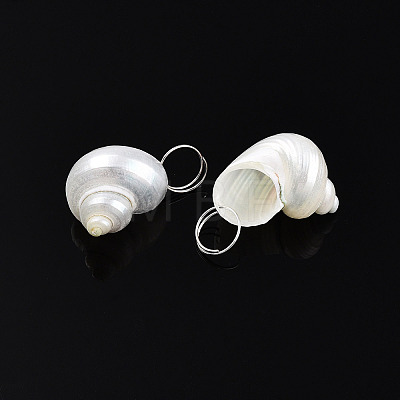 Natural Spiral Shell Pendants X-SHEL-N036-11-1