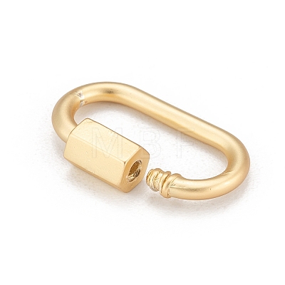 Brass Screw Carabiner Lock Charms X-ZIRC-G160-11G-1