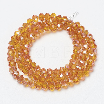 Electroplate Glass Beads Strands EGLA-A034-T3mm-J11-1