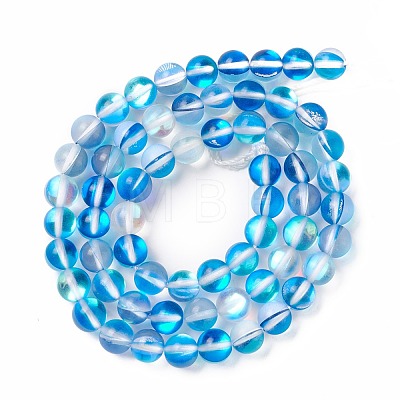 Synthetic Moonstone Beads Strands G-E573-02A-01-1