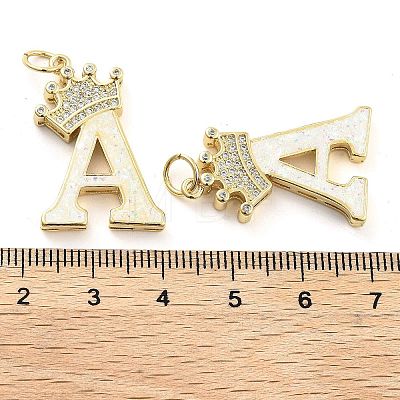 Brass Micro Pave Clear Cubic Zirconia Pendants KK-G498-01A-02-1