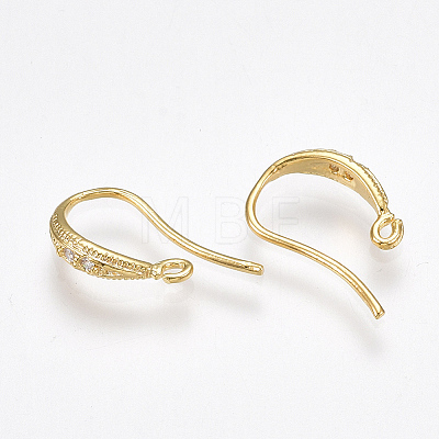 Brass Earring Hooks X-KK-T038-253G-1