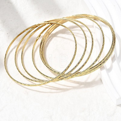 7Pcs 201 Stainless Steel Bangles for Women BJEW-Z151-04G-03-1