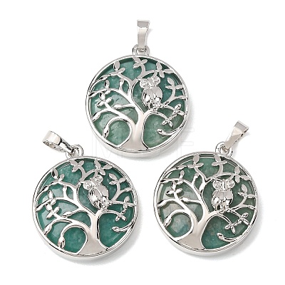 Natural Amazonite Pendants GG-CBA0251-10C-P-1