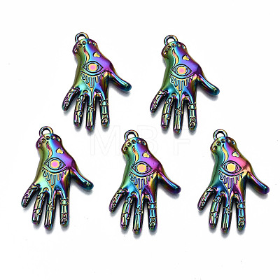 Rainbow Color Alloy Pendants PALLOY-S180-006-RS-1