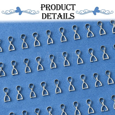 50Pcs Brass Ice Pick Pinch Bails IFIN-FS0001-47B-1