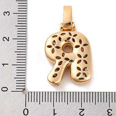 Brass Micro Pave Cubic Zirconia Pendants KK-C076-29R-G01-1