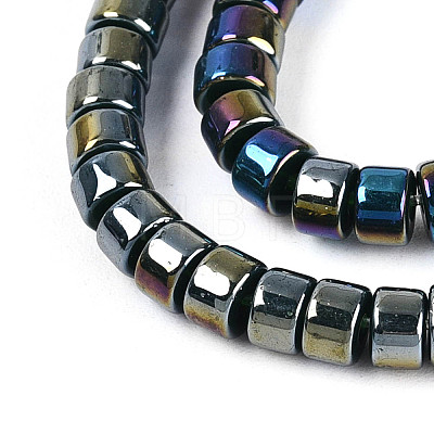 AB Color Plated Opaque Glass Beads Strands GLAA-T026-2x4mm-P16-1